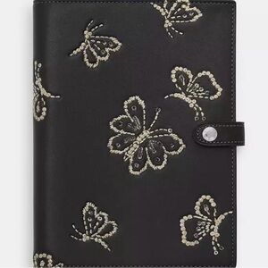 Coach Silver Glitter Notebook Cover